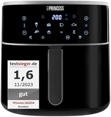Digitale Heißluftfritteuse – Füllmenge des Behälters variierbar – 8 L maximal – 6 voreinstellbare Programme – Weniger Öl – Digitaler Display – 182254