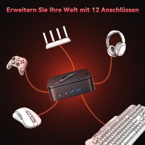 Blackview MP100 Pro Mini PC 2026, AMD Ryzen 7430U, 16GB RAM 512GB SSD, Win 11 Pro Mini Computer, RGB Lighting, Frost Giant 3.0 Cooling, WiFi 6, Triple Display, DP 4K144Hz, VESA, 3 Year Support
