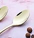 6 Piece Coffee Spoon 5-inch Stainless Steel Teaspoon Flatware Set Table Silverware Dishwasher Safe (Gold)