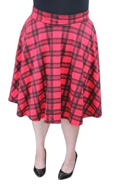 Girl Talk Clothing Plus Size Tartan Skater Skirt