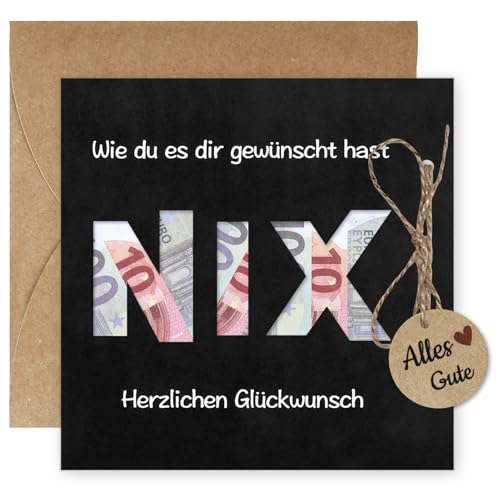 BELLALICHT Biglietto di nozze per regali in denaro con buste, perfetto come regalo di nozze per coppia di sposi, regalo di matrimonio, denaro, biglietto di auguri (1-nix)