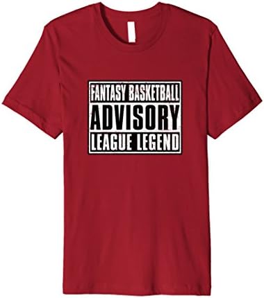 Men's Fantasy Basketball League Legend Advisory T-Shirt 3XL Cranberry