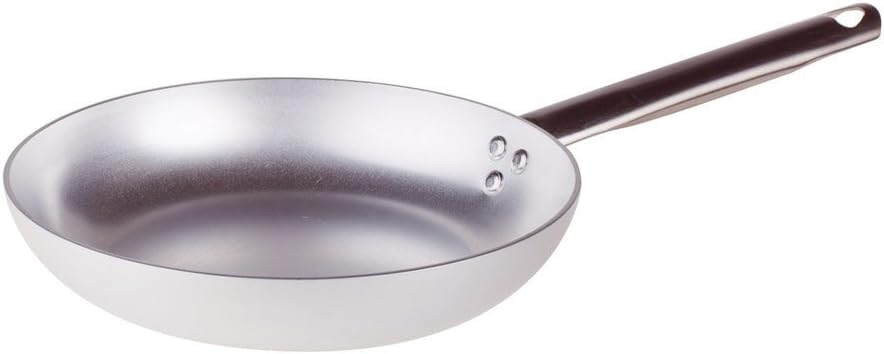 Pentole Agnelli ALMA111BB24 Professional Aluminium 3 Mm. Saute Pan With One Handle, Diameter 24 Cm, Silver