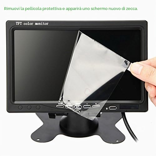 12 V-24 V 7 Inch TFT LCD HD Car Reversing Camera + Camper Truck Trailers 18 LEDs Infrared Night Vision Waterproof Rearview Reverse Backup Camera with 10M Cable