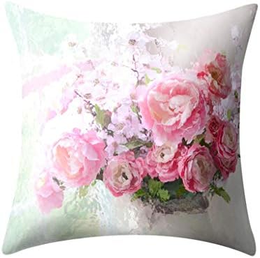Fashion sofa cushion cover Rose Lily Pillow Pillowcase Pink Girl Heart Square Throw Pillow Cases Sofa Bed Bedroom Home Decor Car Throw Pillow Covers