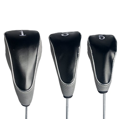 image for Andux Golf Driver Wood Head Covers for 460cc Driver with Hook & Loop S