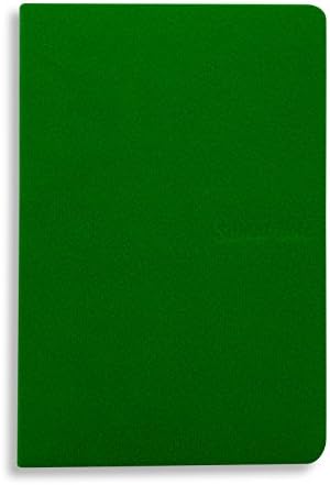 8 x 6 inches NoteBook Handmade Soft Green Fabric Cover, 192 lined Pages | Lay Flat Binding | Cream Paper, A5 Size