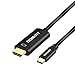 TECHDOTY USB C to HDMI Adapter Cable (4k@60Hz), Type-C to HDMI Cable Adapter [Thunderbolt 3 Compatible] Compatible with MacBook Pro 2018/2017, Samsung Galaxy Note9/Note8/S9/S8 (6ft/1.8m)