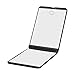 Bukm Magnifying Makeup Mirror Ultra-thin Led Lighted Compact Travel Makeup Mirror, Portable Folding Cosmetic Mirror 8 Bright LED Lights Adjustable Brightness Magnification Vanity Mirrors (Black)