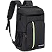 SEEHONOR Insulated Cooler Backpack Leakproof Soft Cooler Bag Lightweight Backpack with Cooler for Lunch Picnic Hiking Camping Beach Park Day Trips, 30 Cans (Black) primary