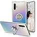 Galaxy Note 10+ Plus/5G Case, Anti Scratch Soft TPU Clear Case with 360 Degree Rotation Button Bounce Finger Ring Kickstand [Work with Magnetic Car Mount] for Samsung Galaxy Note 10+ Plus,Clear