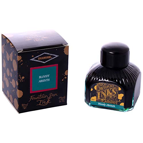 Diamine - Fountain Pen Ink, Bloody Absinth 80ml