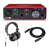 Focusrite Scarlett Solo 3rd Gen USB Audio Interface Bundle with Headphones and XLR Cable