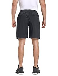 Pantalones cortos deportivos WenVen de verano, de secado rápido, impermeables, ligeros, deportivos, con bolsillos con cremallera