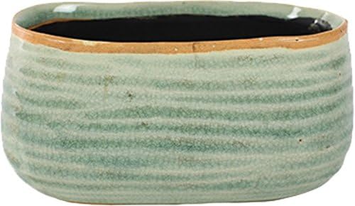 Ivyline Pot D18 H15 Planter Como Mint D15x8 H8, Green, 15x8x8 cm