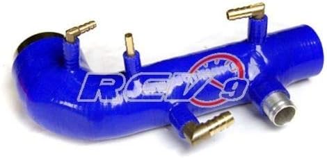 REV9 BLUE FOR 02-07/WRX 04-14 STI EJ20 EJ25 TURBO INLET SILICONE DIRECT BOLT ON
