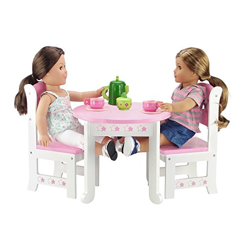 Emily Rose 18 Inch Doll Kitchen Table and 4 Chair Value Pack Dining Set