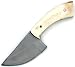 Wild Turkey Handmade Real Camel Bone Handle Fixed Blade Skinner Knife w/Leather Sheath (Bone)