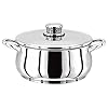 Stellar-1000-22-Centimeter-Casserole-25-Litres Stellar 1000 S136 Stainless Steel Casserole with Lid 22cm, 2.5L Induction Ready, Oven Safe, Dishwasher Safe - Fully…