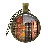 Carrie Hughes Library Book Necklace, Librarian Pendant, Bibliophile, Classic Literature, Book Quote, Literary, Literacy, Gift Idea, Book Lovers, Read (8)