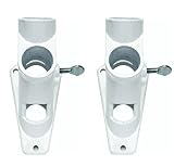 Valley Forge Flag 2 Position 1" White Powder Coated Aluminum Flag Pole Bracket (2 Pack)
