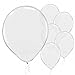 amscan (72) Clear Transparent Latex 12 Inch Balloons and White Curling Ribbon Bundle