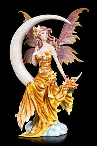Nene Thomas Elves Figurine in with Floral Pattern Decorated Dress - Earth Moon Fantasy Figure, Motif