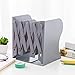 JIARI Book Ends, Gray Decorative Metal Iron Bookends Holder Stand Desk Nonskid Adjustable Bookend (Gray)