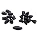 Pop Barrel Connectors Safety Breakaway Clasps Beads Black for Ribbon Lanyards Pack of 25