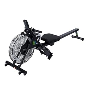 Fit4home RM91100 Air Rowing Machine For Home Use | Cardio Fitness Workout | Foldable Bluetooth LCD Rower Black
