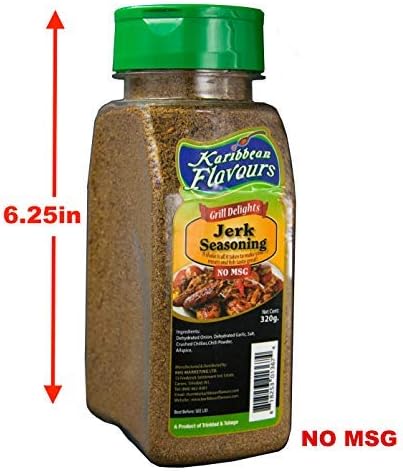 Karibbean Flavours Jamaican Jerk Seasoning Grill Delights,No Msg, 320 Gr /11.5 Oz.(Mild)