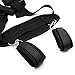 Soft Comfortable Cuffs for Ankle and Hand Wrist - Fits Almost Any Size Mattress Bed Strap Set Kit with Neck Pillow(Black)