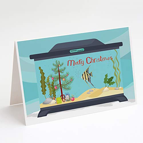 Caroline's Treasures CK4504GCA7P Angelfish Merry Christmas Greeting Cards and E…