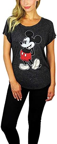Womens Mickey Mouse Stand Scoop Neck Doleman Tee