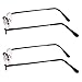 Bestum 2 Pack Reading Glasses for Mens and Womens - Comfortable Metal Frame with Spring Hinge - Pack of 2 Readers (2 Pack Grey, 1.75)