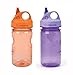 Nalgene Grip-N-Gulp Kids / Childrens Tritan 12oz Water Bottles - Blue and Pink Bundle Pack of Two Bottles. Each bottle is 7.5 Inches Tall by 3 Inches in Diameter (Blue and Pink)