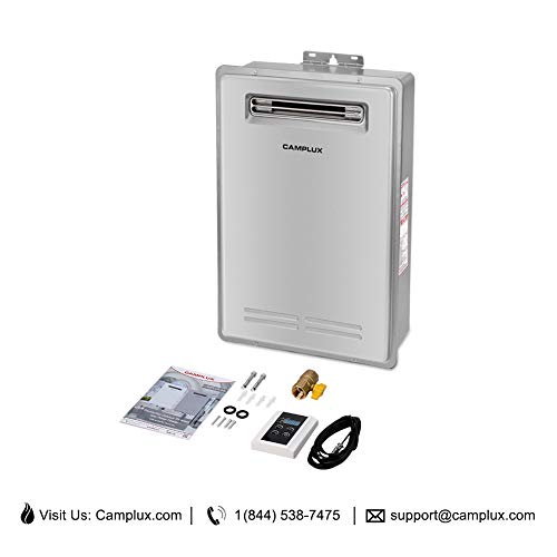 Natural Gas Tankless Hot Water Heater, Camplux 5.28 GPM On Demand