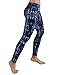ODODOS Power Flex Printed Yoga Pants Tummy Control Workout Non See-Through Leggings with Pocket,Indigo,Large
