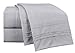 Sale - Clara Clark Premier 1800 Series 4pc Bed Sheet Set - Queen, Silver Light Gray, Hypoallergenic, Deep Pocket
