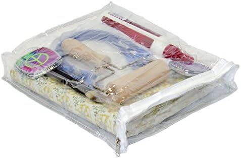 8-Pack Heavy Duty Vinyl Zippered See-Through Storage Bags (Clear) for Jewelry, Shirts, Cosmetics, Arts & Crafts Supplies and Much More! (9" x 11" x 2") 0.9 Gallon