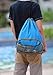 ButterFox Water Resistant Swim Gym Sports Dance Bag Drawstring Backpack Cinch Sack Sackpack for Men and Women, Waterproof Fabric - Light Blue