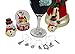 10 Piece Christmas Themed Wine Charm Set