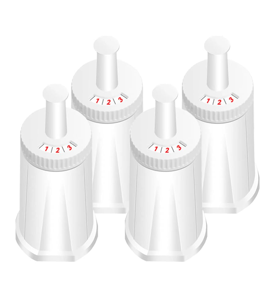Ouxunus Filter - Replacement Water Filter Compatible with Breville Sage Claro Swiss For Oracle, Barista & Bambino - Compare to Part #BES008WHT0NUC1. Pack of 4（First use without adding coffee powder）