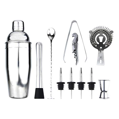 Cocktail Set, Bar Kit, 12 Sets Cocktail-Shaker, Eiszange, Eishammer, Eissieb, Weinöffner, Unzen Tasse, Barlöffel… – Bild 2