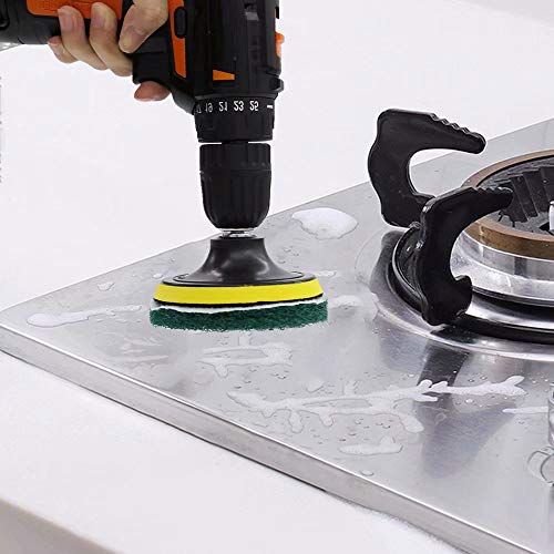 Jpettie Scrub Pads Drill Brush Cleaning Scrub Sponge Scouring Pad for Tile Bathroom Bathtub Floor Kitchen Scrub Brush Cleaning Kits 6 Pack - Thumbnail 3