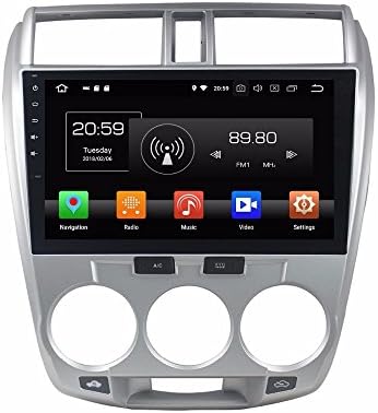 Glyqxa 4GB RAM Octa Core 10.1" Android 8.0 Car Multimedia DVD Radio GPS for Honda City 2006-2013 4G WiFi USB Mirror-Link