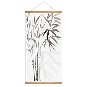 Bamboo Stalk And Leaves Silhouette - Hanging Poster