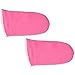 Pana® Brand Reusable *PINK* Thermal Cloth Insulated Mitts with Velcro for Paraffin Wax Heat Therapy Spa Treatments/Self Tanning