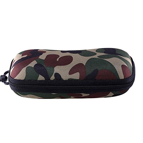 Ownsig Portable Outdoor EVA Zipper Camouflage with Hook Clasp Eyeglasses Sunglasses Case Holder Box