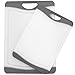 Cutting Board Set - 2 Poly Plastic Kitchen Boards - OK in Dishwasher -Beats Wood Glass Bamboo - Grey